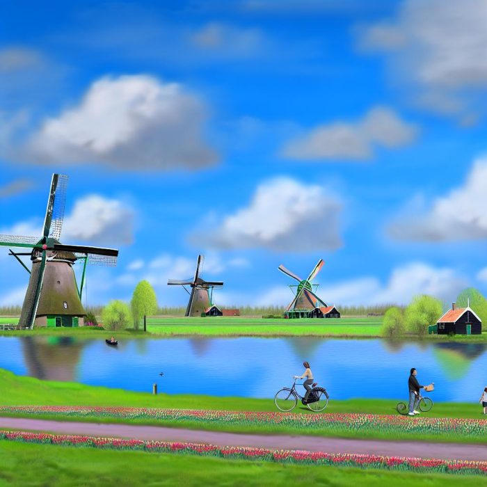 The windmills of Kinderdijk, Netherlands